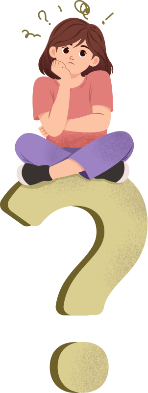 Emotional confusion illustration